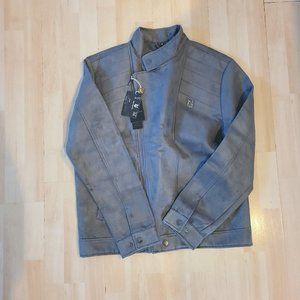 NWT Men's XL Gray Faux Suede Fall/Spring Jacket